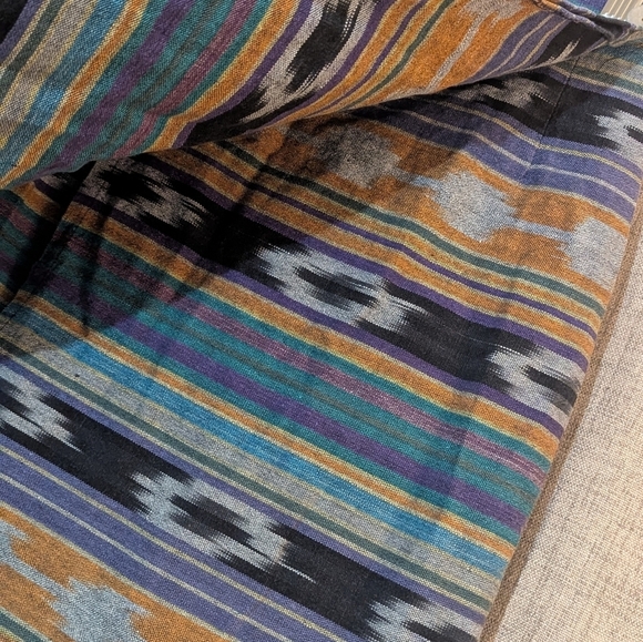 Vintage Tracy Evans Aztec Multi BlueGreen Wrap Pencil Skirt 90s - Picture 7 of 8